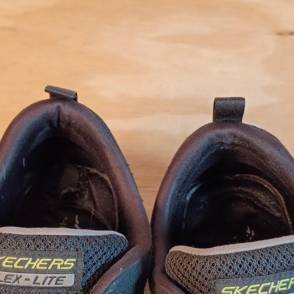Skechers Flex-Lite Men's Size 12 Black Mesh Athletic Sneakers Shoes SN 16829